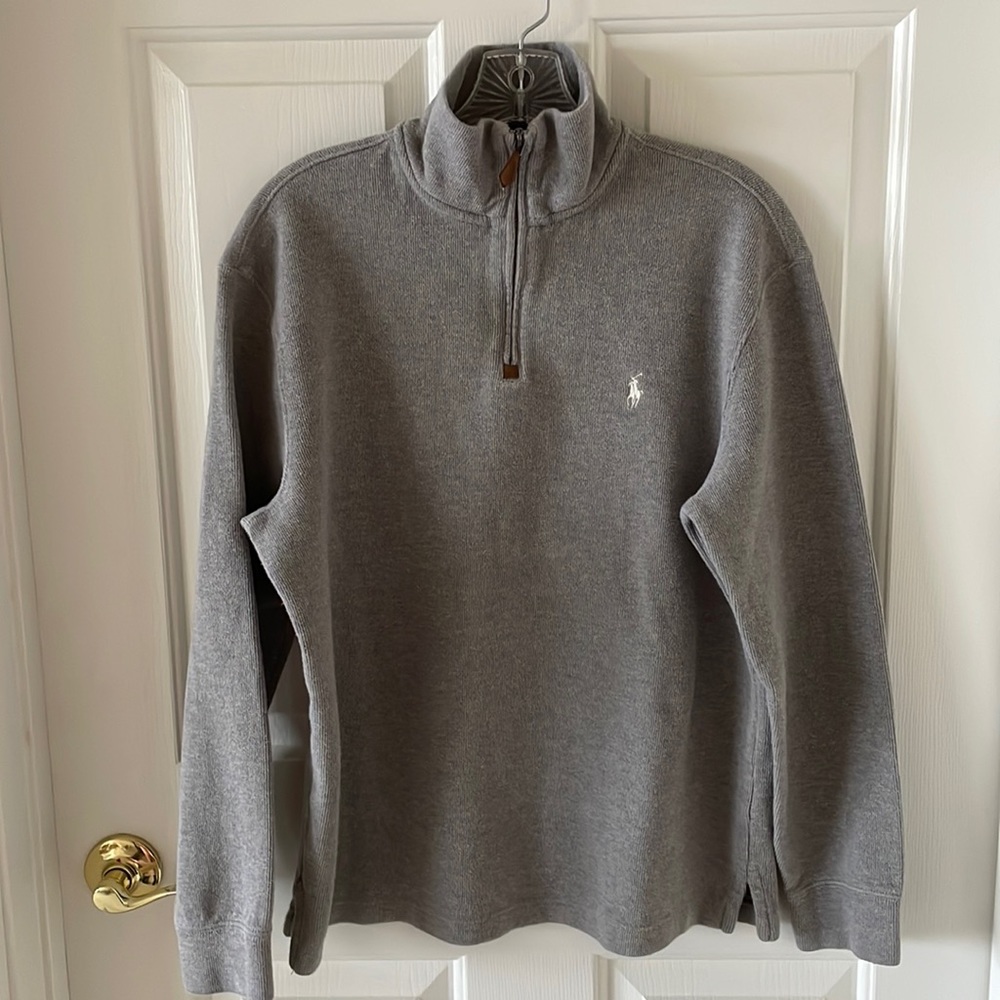 Men’s Polo Ralph Lauren 1/4 zip gray sweater/sweatshirt